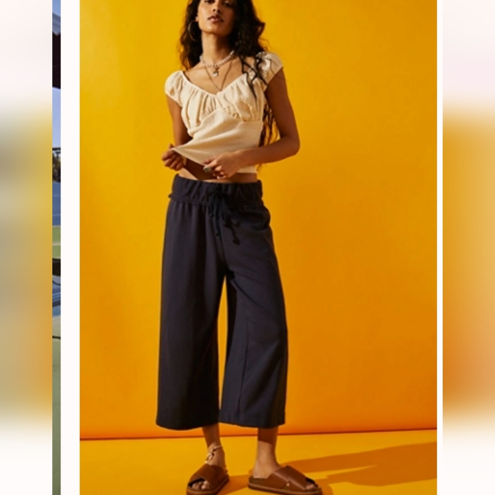 Free People Wide-Leg Gaucho Pants XS